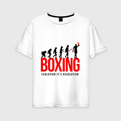 Женская футболка оверсайз Boxing evolution