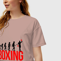 Футболка оверсайз женская Boxing evolution, цвет: пыльно-розовый — фото 2