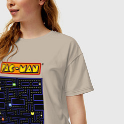 Футболка оверсайз женская Pac-Man на ZX-Spectrum, цвет: миндальный — фото 2