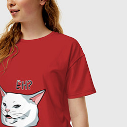 Футболка оверсайз женская Eh?!, цвет: красный — фото 2