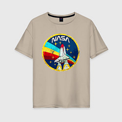 Женская футболка оверсайз NASA - emblem - USA