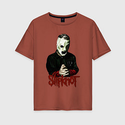 Женская футболка оверсайз Slipknot mask