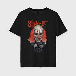 Футболка оверсайз женская Slipknot art, цвет: черный