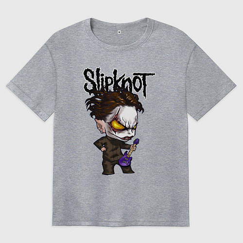 Женская футболка оверсайз Slipknot - art / Меланж – фото 1