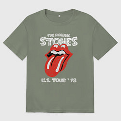 Футболка оверсайз женская The Rolling Stones 78, цвет: авокадо