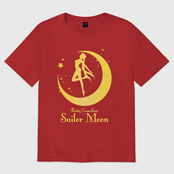 Футболка оверсайз женская Sailor Moon gold, цвет: красный