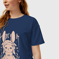 Футболка оверсайз женская Loporrits Moon Tribe, цвет: тёмно-синий — фото 2