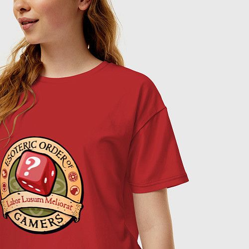 Женская футболка оверсайз The Esoteric Order of Gamers / Красный – фото 3