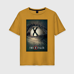 Футболка оверсайз женская X - Files poster, цвет: горчичный