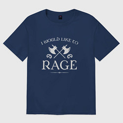 Футболка оверсайз женская Barbarian - I Would Like To Rage, цвет: тёмно-синий