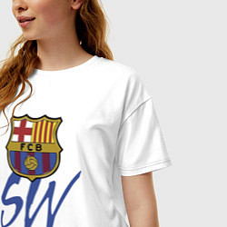 Футболка оверсайз женская Barcelona - Spain - sweeper, цвет: белый — фото 2
