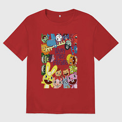 Женская футболка оверсайз Happy three friends - poster