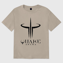 Футболка оверсайз женская Quake III arena, цвет: миндальный