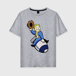 Женская футболка оверсайз Vault boy - bomb rider