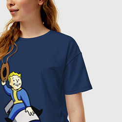 Футболка оверсайз женская Vault boy - bomb rider, цвет: тёмно-синий — фото 2