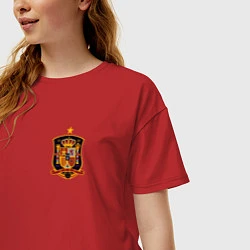 Футболка оверсайз женская Сборная Испании логотип, цвет: красный — фото 2