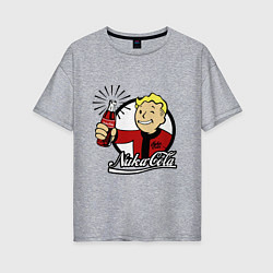 Футболка оверсайз женская Vault boy - nuka cola, цвет: меланж