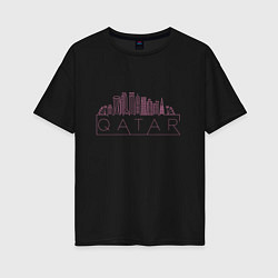 Женская футболка оверсайз Qatar city