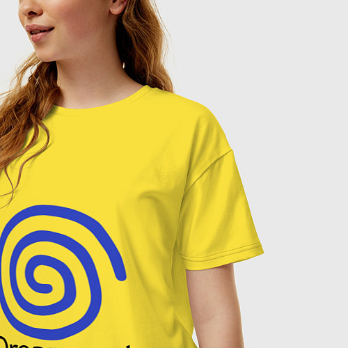 Женская футболка оверсайз Sega dreamcast / Желтый – фото 3