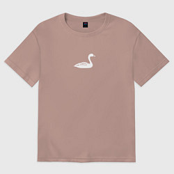 Футболка оверсайз женская Minimal goose, цвет: пыльно-розовый