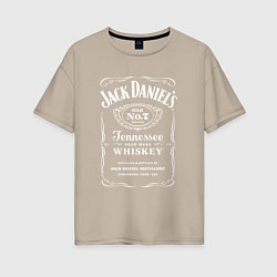 Футболка оверсайз женская Jack Daniels, цвет: миндальный