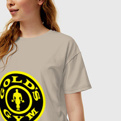 Футболка оверсайз женская Golds GYM, цвет: миндальный — фото 2