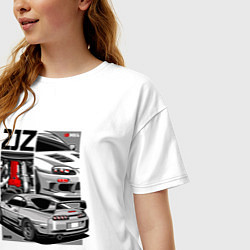 Футболка оверсайз женская Toyota Supra mk4 2JZ, цвет: белый — фото 2