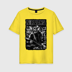 Футболка оверсайз женская Nirvana grunge 2022, цвет: желтый