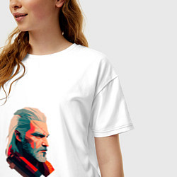 Футболка оверсайз женская Арт Ведьмак, цвет: белый — фото 2