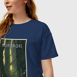Футболка оверсайз женская Mononoke poster, цвет: тёмно-синий — фото 2