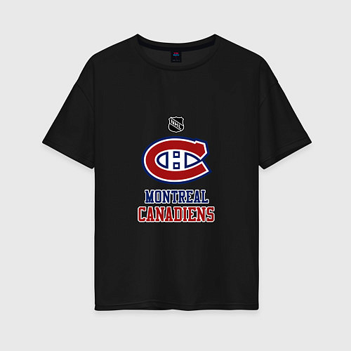 Женская футболка оверсайз Монреаль Канадиенс - НХЛ / Черный – фото 1