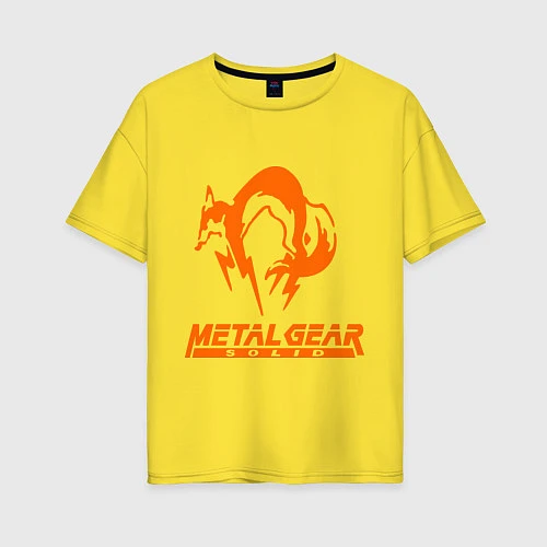 Женская футболка оверсайз Metal Gear Solid Fox / Желтый – фото 1