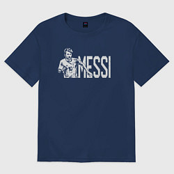 Футболка оверсайз женская Football Messi, цвет: тёмно-синий