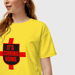 Футболка оверсайз женская Англия - возвращение домой, цвет: желтый — фото 2