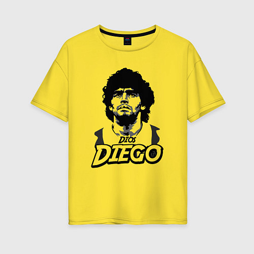 Женская футболка оверсайз Dios Diego / Желтый – фото 1