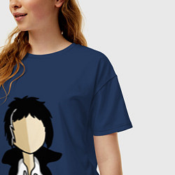 Футболка оверсайз женская Акутагава, цвет: тёмно-синий — фото 2