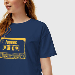 Футболка оверсайз женская Fugees cassette, цвет: тёмно-синий — фото 2