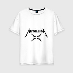 Футболка оверсайз женская Metallica, цвет: белый