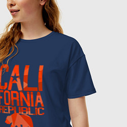 Футболка оверсайз женская Republic California, цвет: тёмно-синий — фото 2