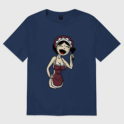 Футболка оверсайз женская Строгая няня, цвет: тёмно-синий