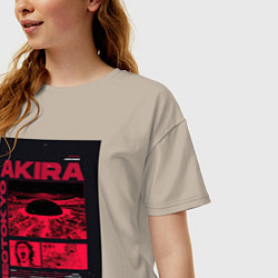 Футболка оверсайз женская Akira poster, цвет: миндальный — фото 2