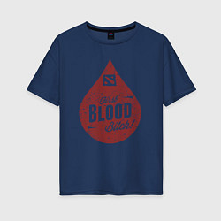 Футболка оверсайз женская Dota blood, цвет: тёмно-синий