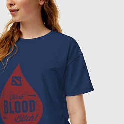 Футболка оверсайз женская Dota blood, цвет: тёмно-синий — фото 2