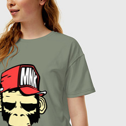 Футболка оверсайз женская Monkey Swag, цвет: авокадо — фото 2