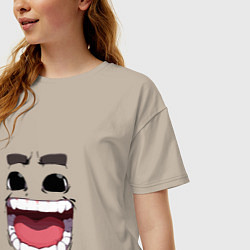 Футболка оверсайз женская Funny smile, цвет: миндальный — фото 2