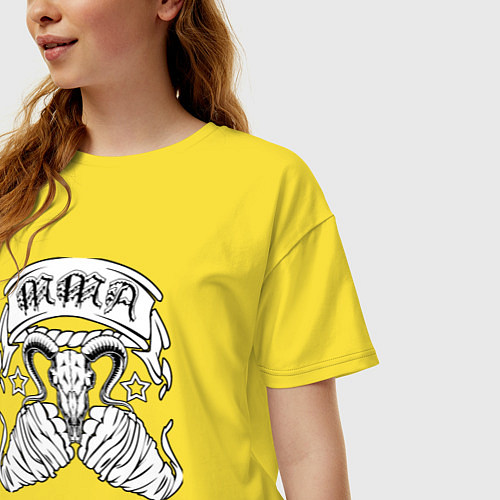 Женская футболка оверсайз ММА Кулаки / Желтый – фото 3