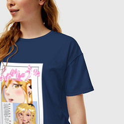 Футболка оверсайз женская Сэри Кикё, цвет: тёмно-синий — фото 2