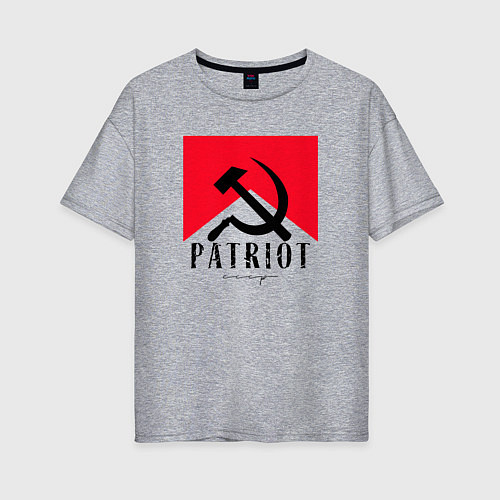 Женская футболка оверсайз USSR Patriot / Меланж – фото 1