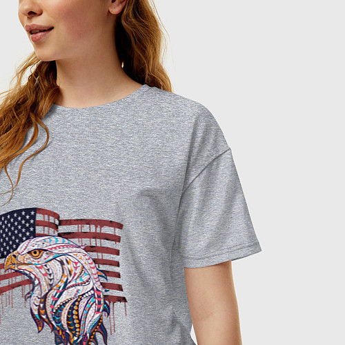 Женская футболка оверсайз American eagle / Меланж – фото 3