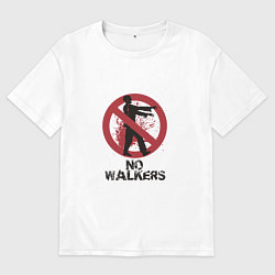 Женская футболка оверсайз No walkers